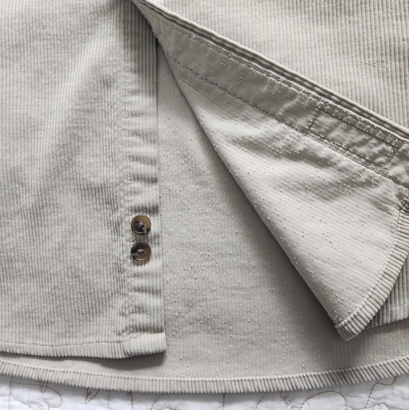 Abercrombie & Fitch Tan Corduroy Shirt Shacket Men's XL Women's Oversized Fall - Picture 3 of 10